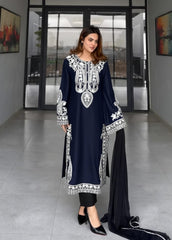 Aarzoo Blue Embroidered 3 pc 26NS001