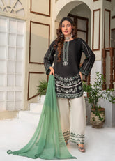 Dua – Black Embroidered 3 pc (26NS007)