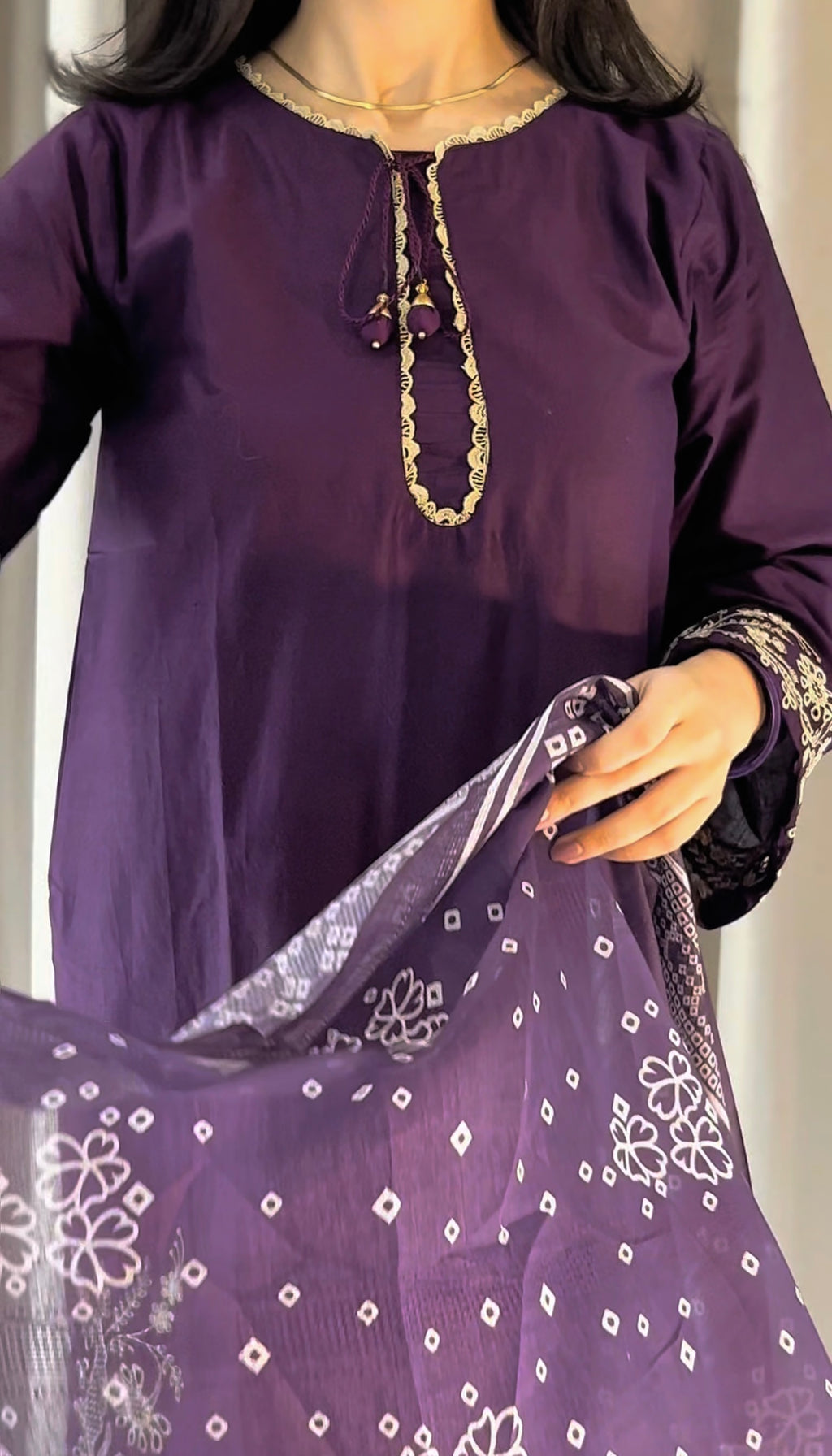 Ruby  Embroidered 3 pc