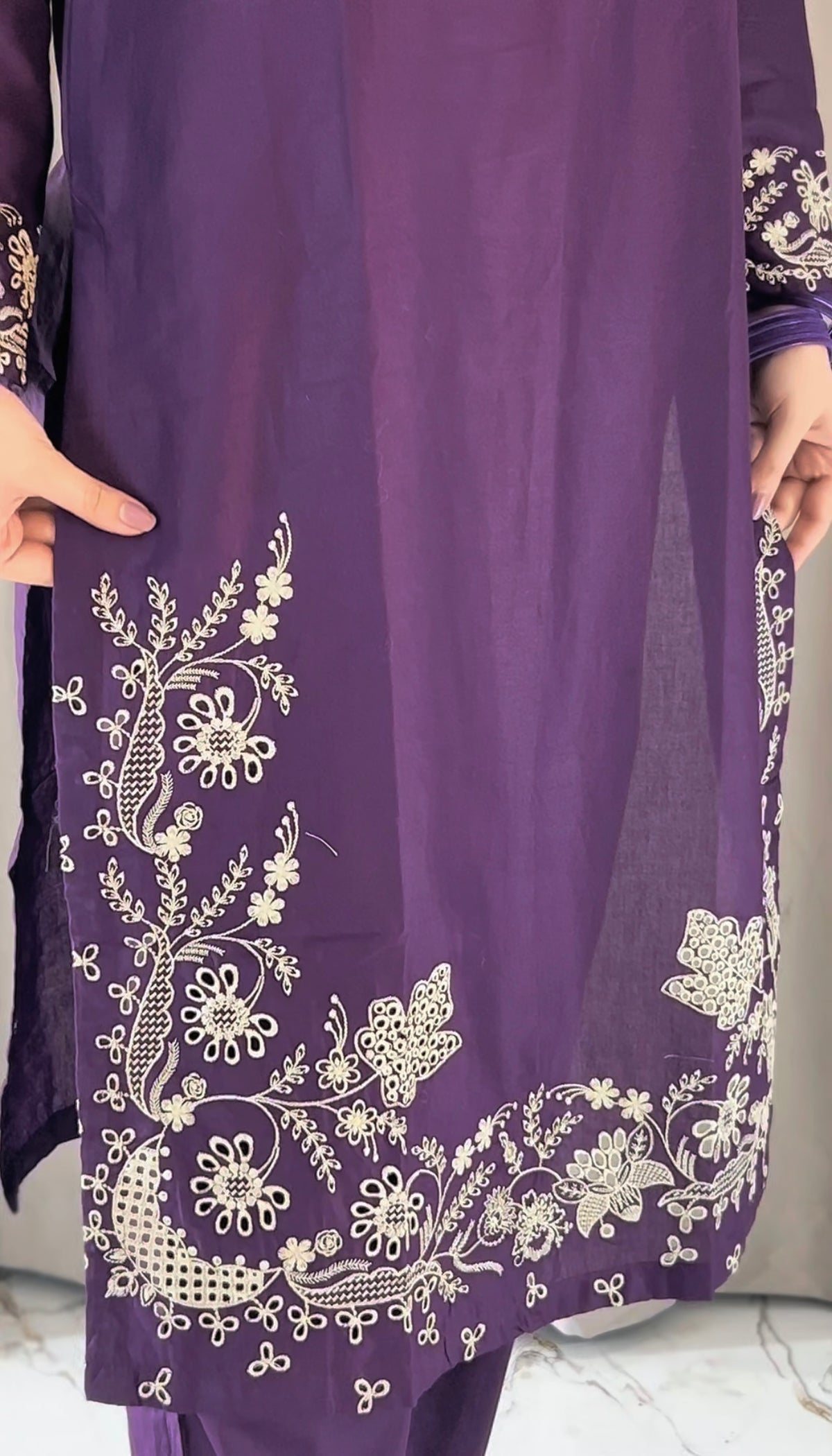 Ruby  Embroidered 3 pc