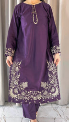 Ruby  Embroidered 3 pc