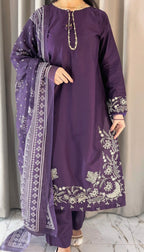 Ruby  Embroidered 3 pc