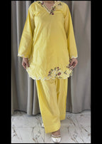 Avo Embroidered 2PC (Short Shirt with Farshi Shalwar)