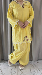 Avo Embroidered 2PC (Short Shirt with Farshi Shalwar)