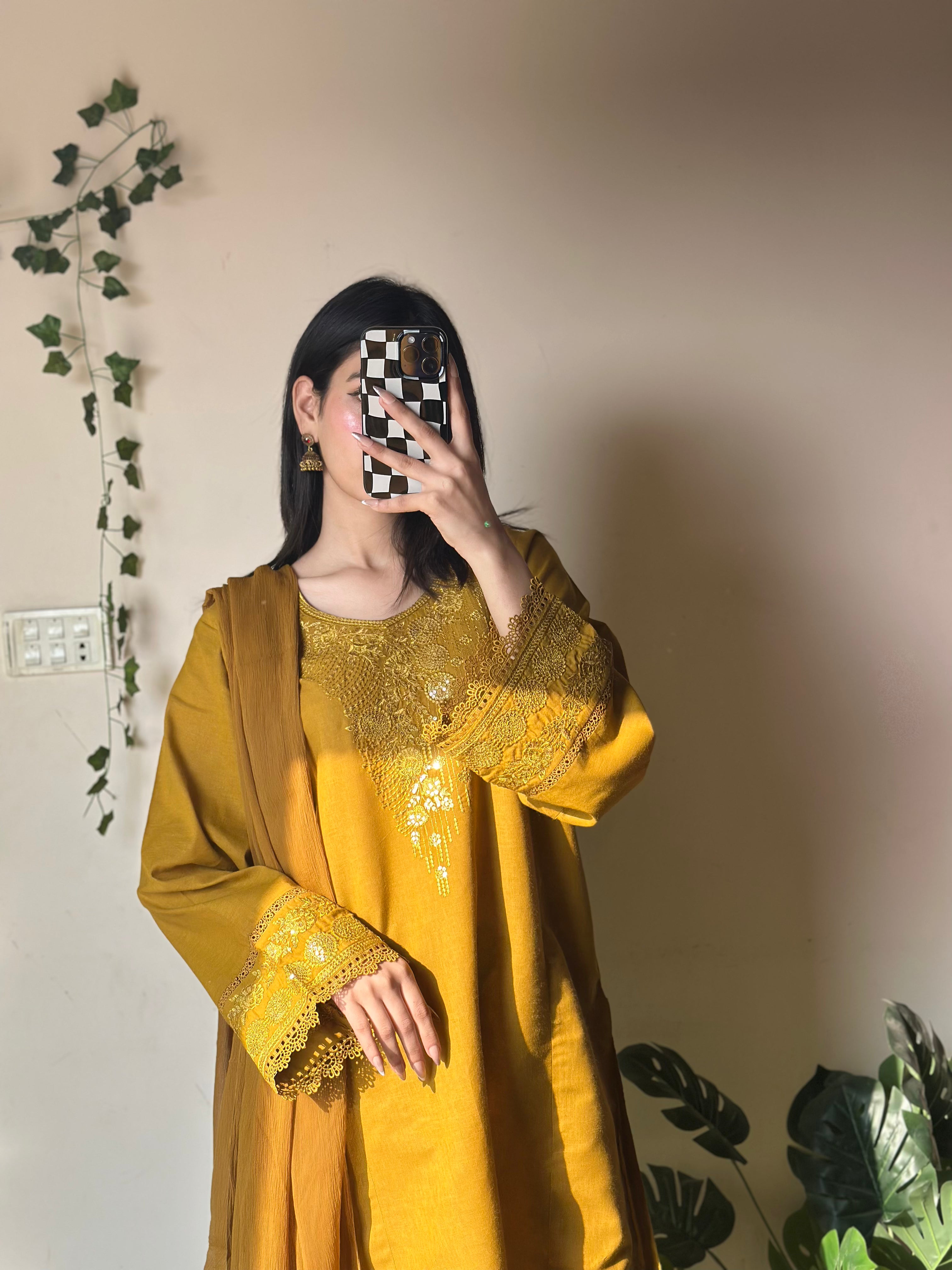 Mehmal Embroidered 3 pc