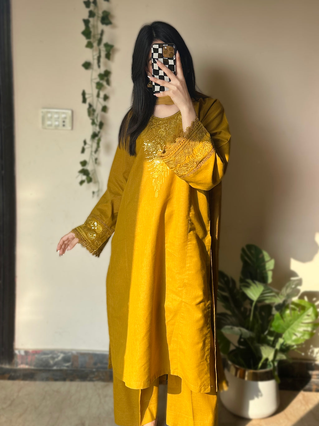 Mehmal Embroidered 3 pc