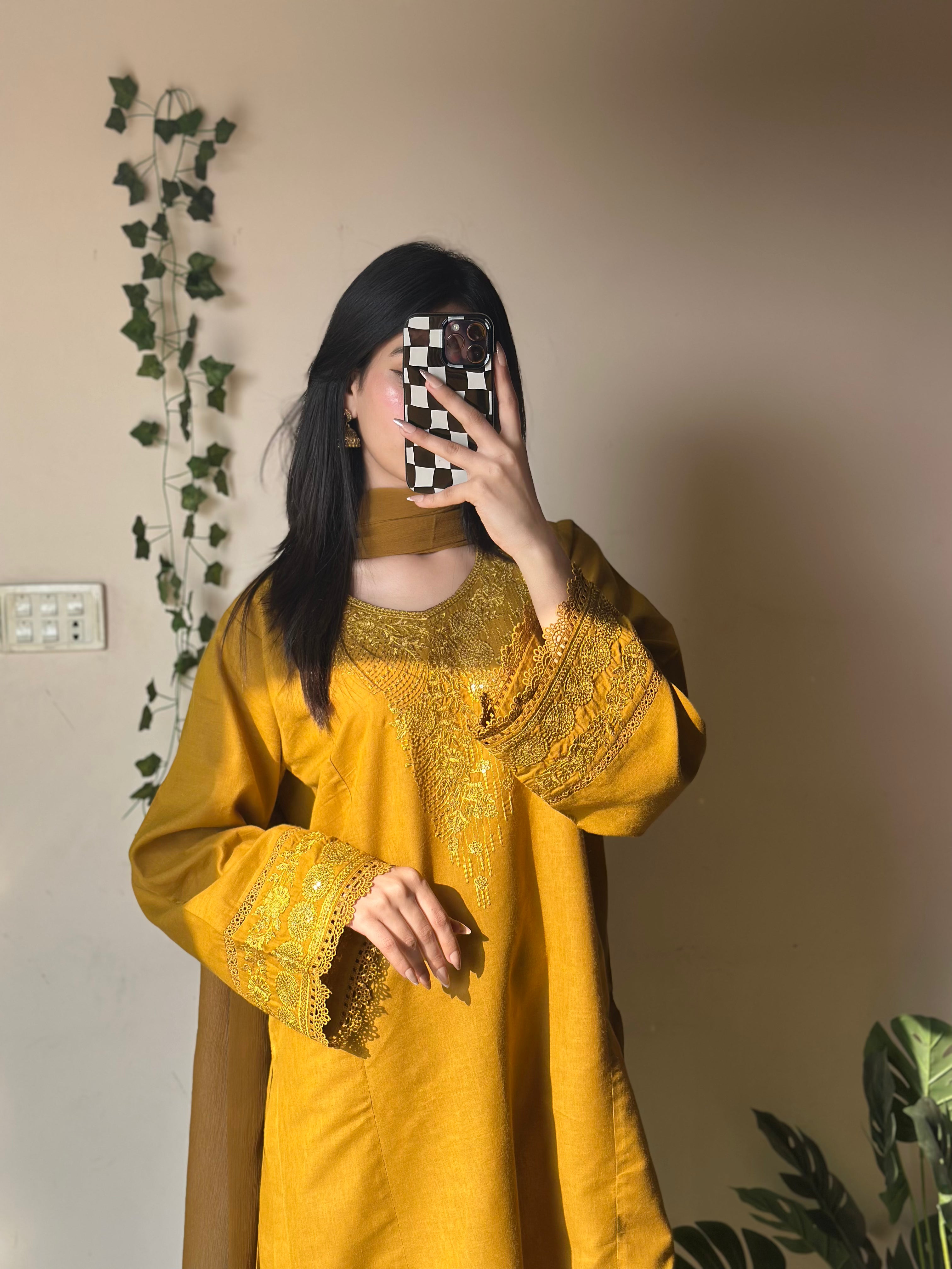 Mehmal Embroidered 3 pc