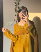 Heer  Frock Embroidered 3 pc