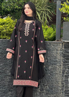 Black  Embroidered  3PC