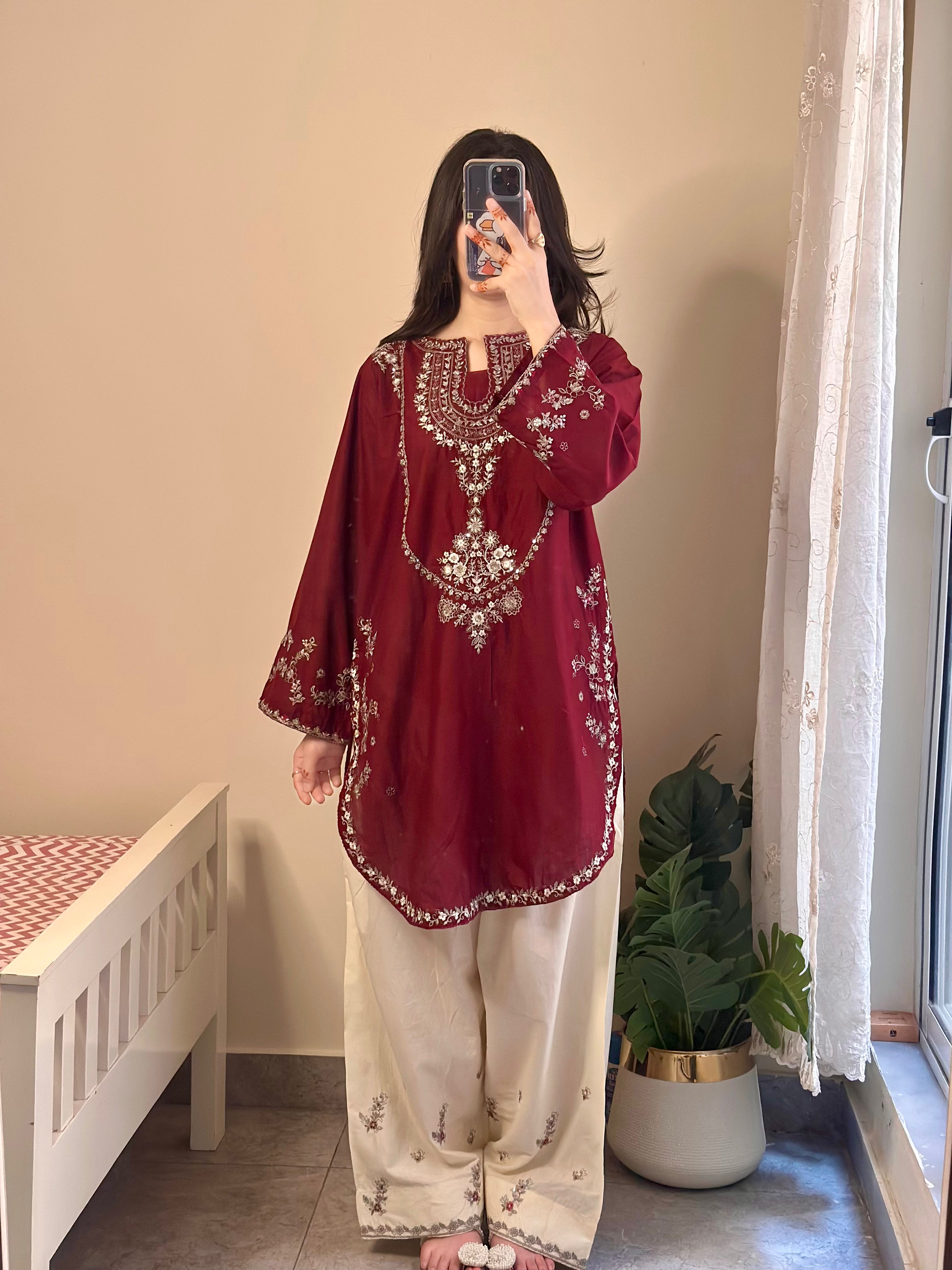 Anmol 2pc (Short Shirt with Farshi Shalwar)