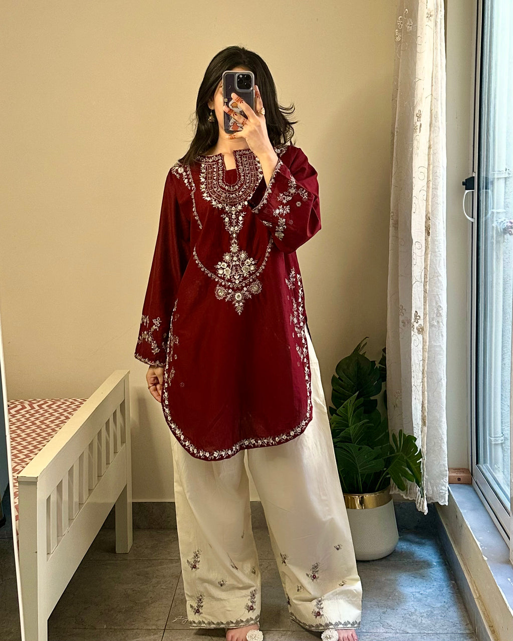 Anmol 2pc (Short Shirt with Farshi Shalwar)