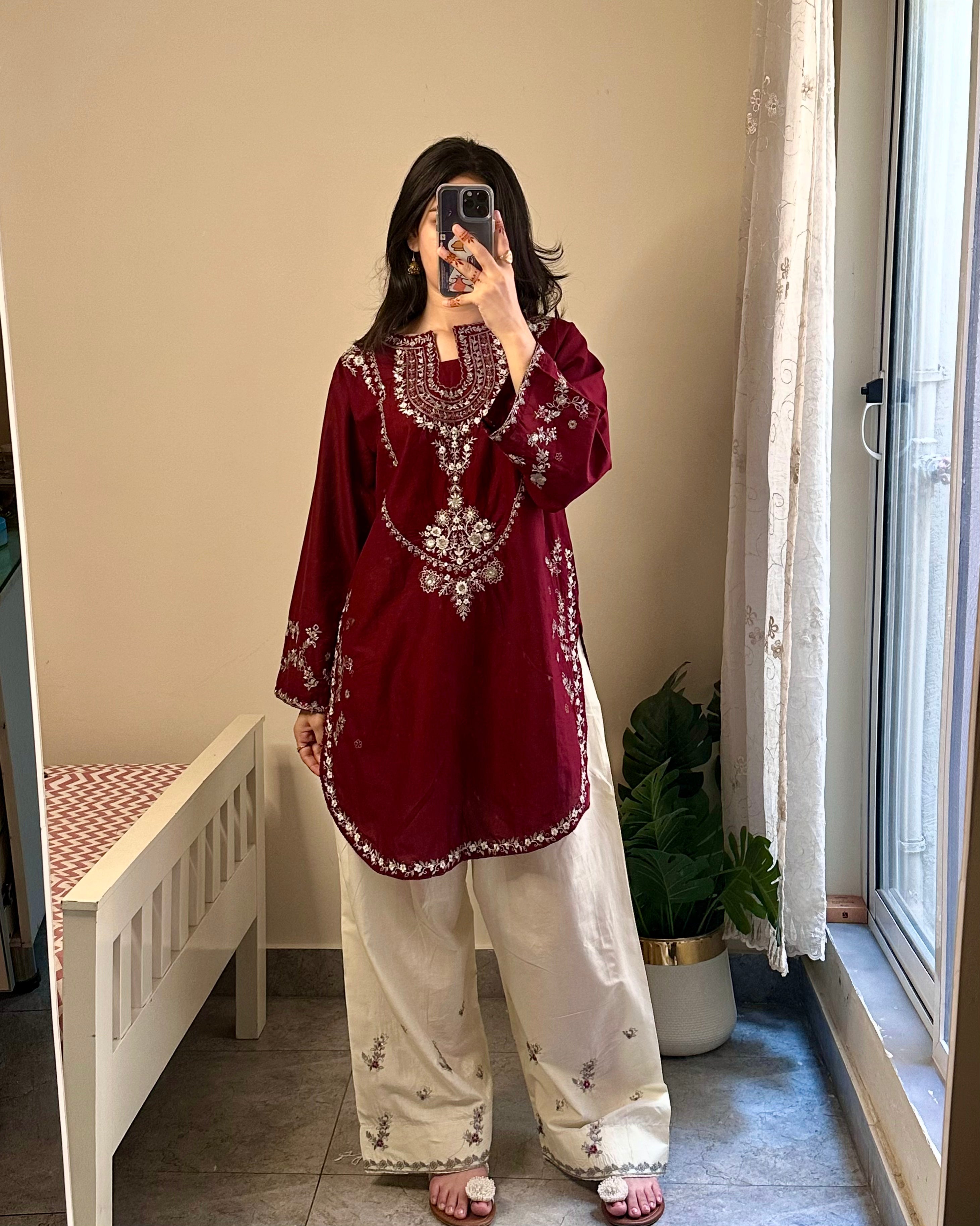 Anmol 2pc (Short Shirt with Farshi Shalwar)