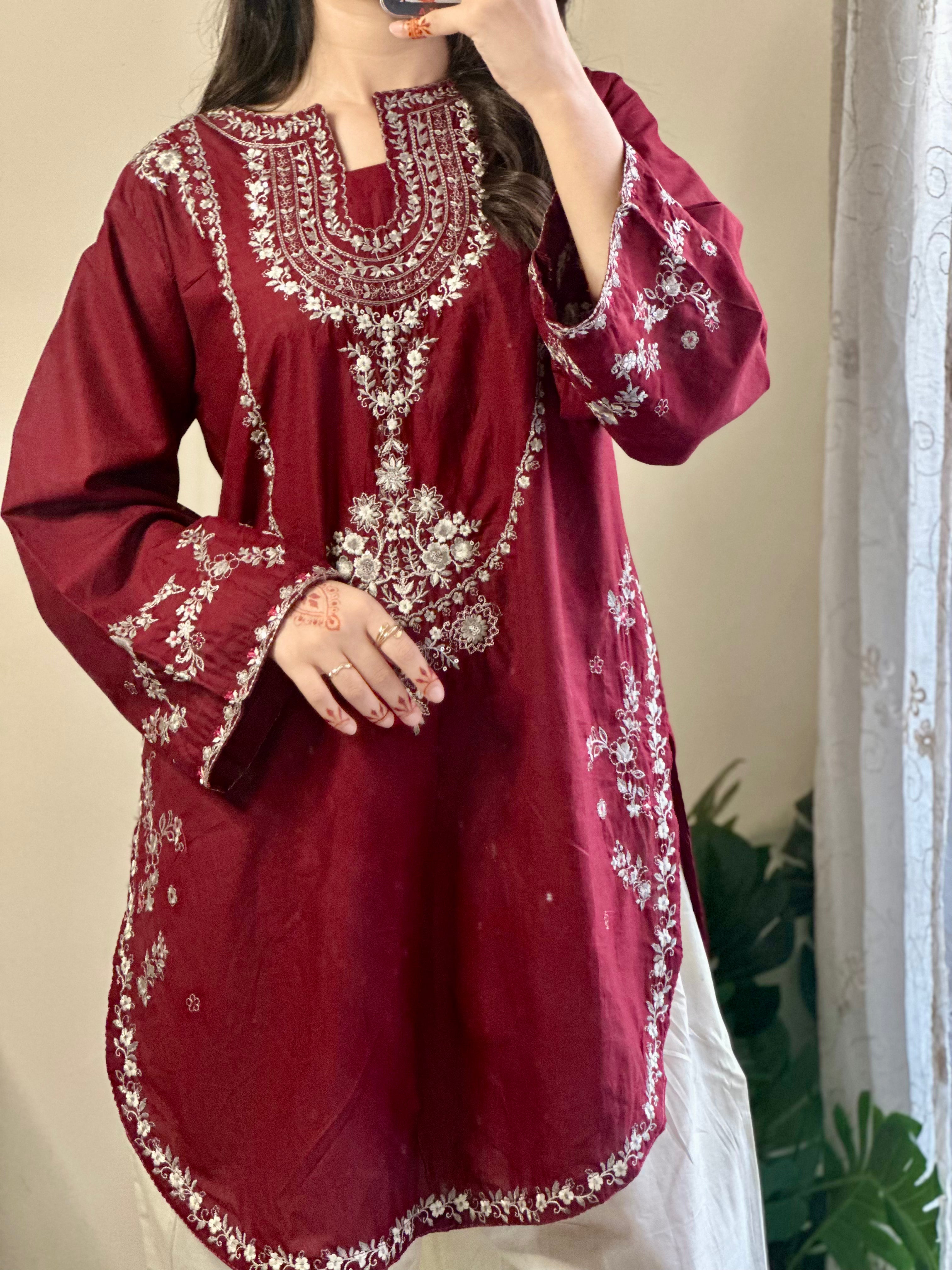 Anmol 2pc (Short Shirt with Farshi Shalwar)