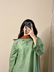 Hayat - 3pc (Short Shirt with Farshi Shalwar)26NS011