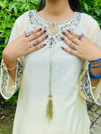 Aqxa 2-Piece (Short shirt with Farshi shalwar)