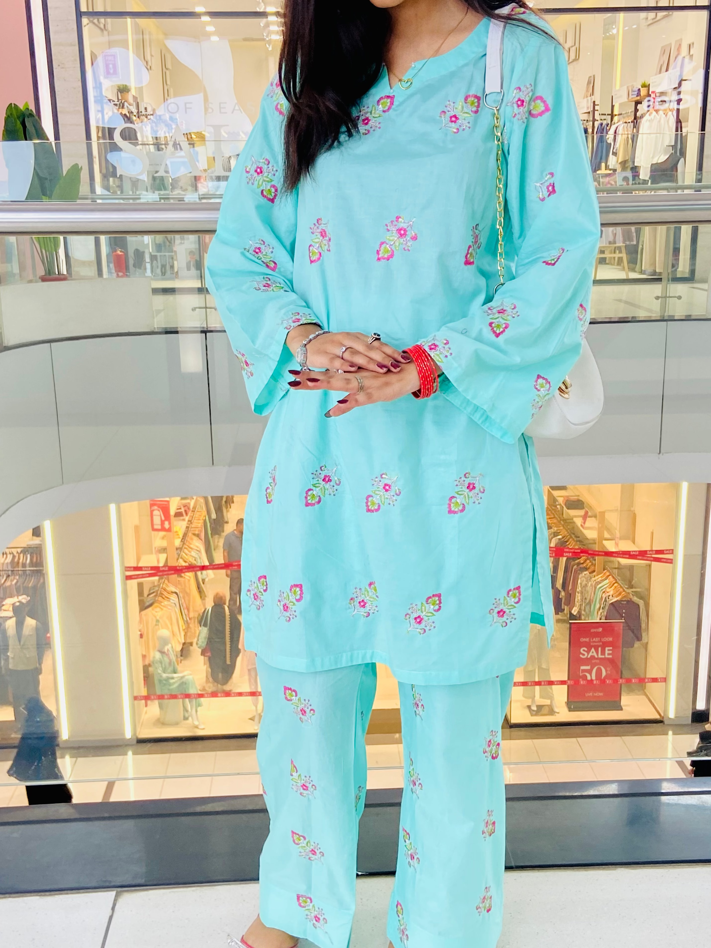 Sehar 2-Piece (Short shirt with Farshi Shalwar)