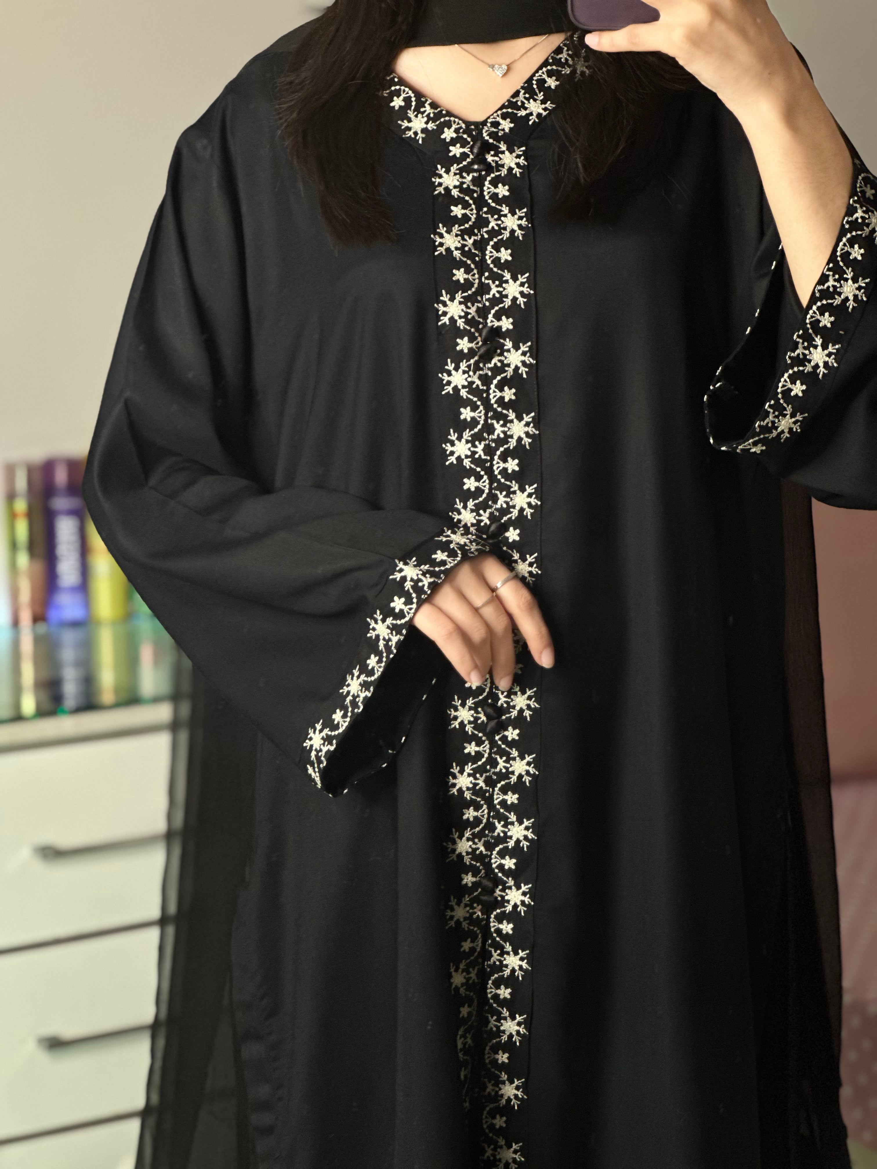 Noir  Black Embroidered 3PC