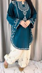 Mehnaaz - 2Pc (Short Shirt with Farshi Shalwar)