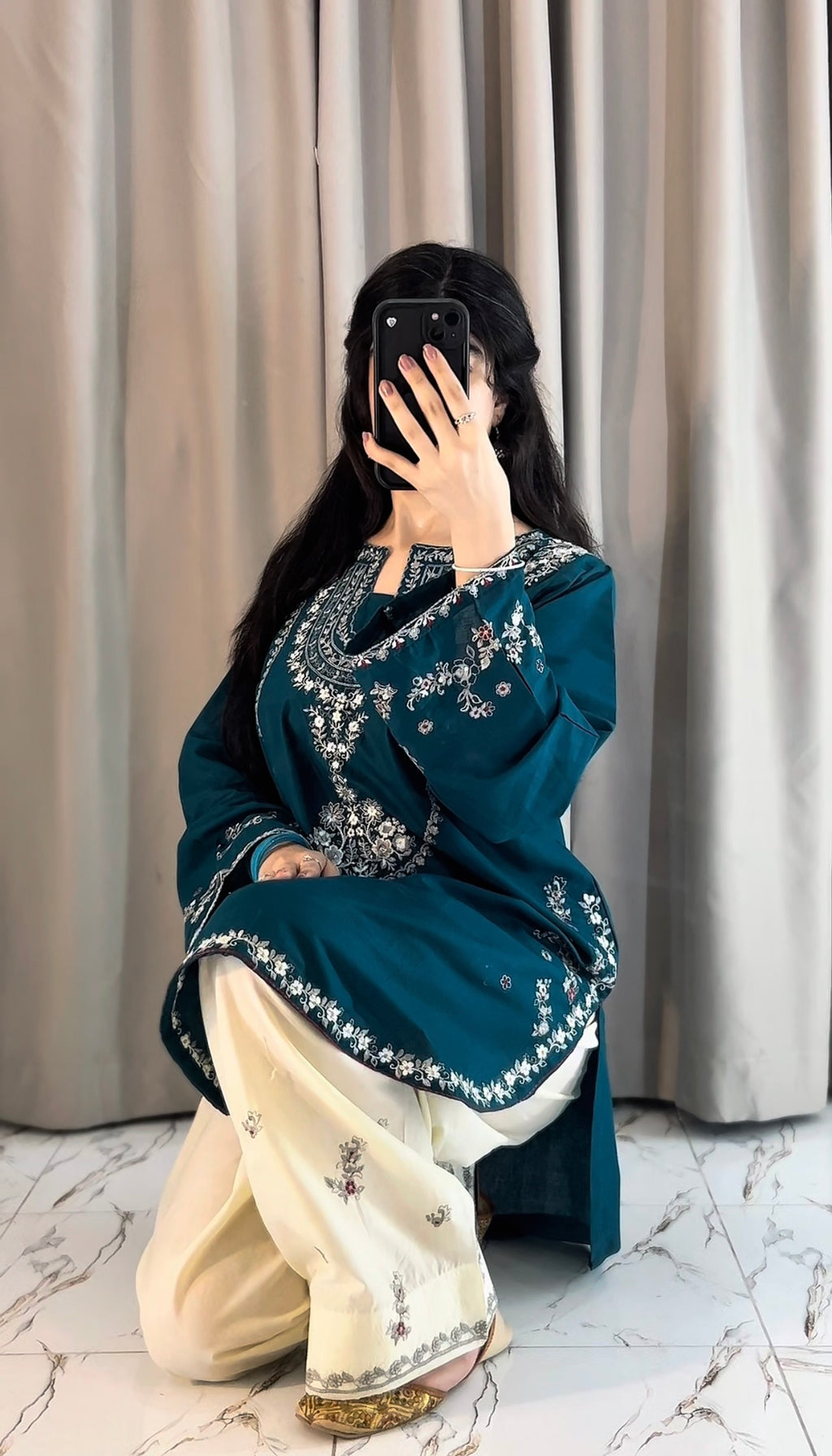 Mehnaaz - 2Pc (Short Shirt with Farshi Shalwar)