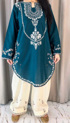 Mehnaaz - 2Pc (Short Shirt with Farshi Shalwar)
