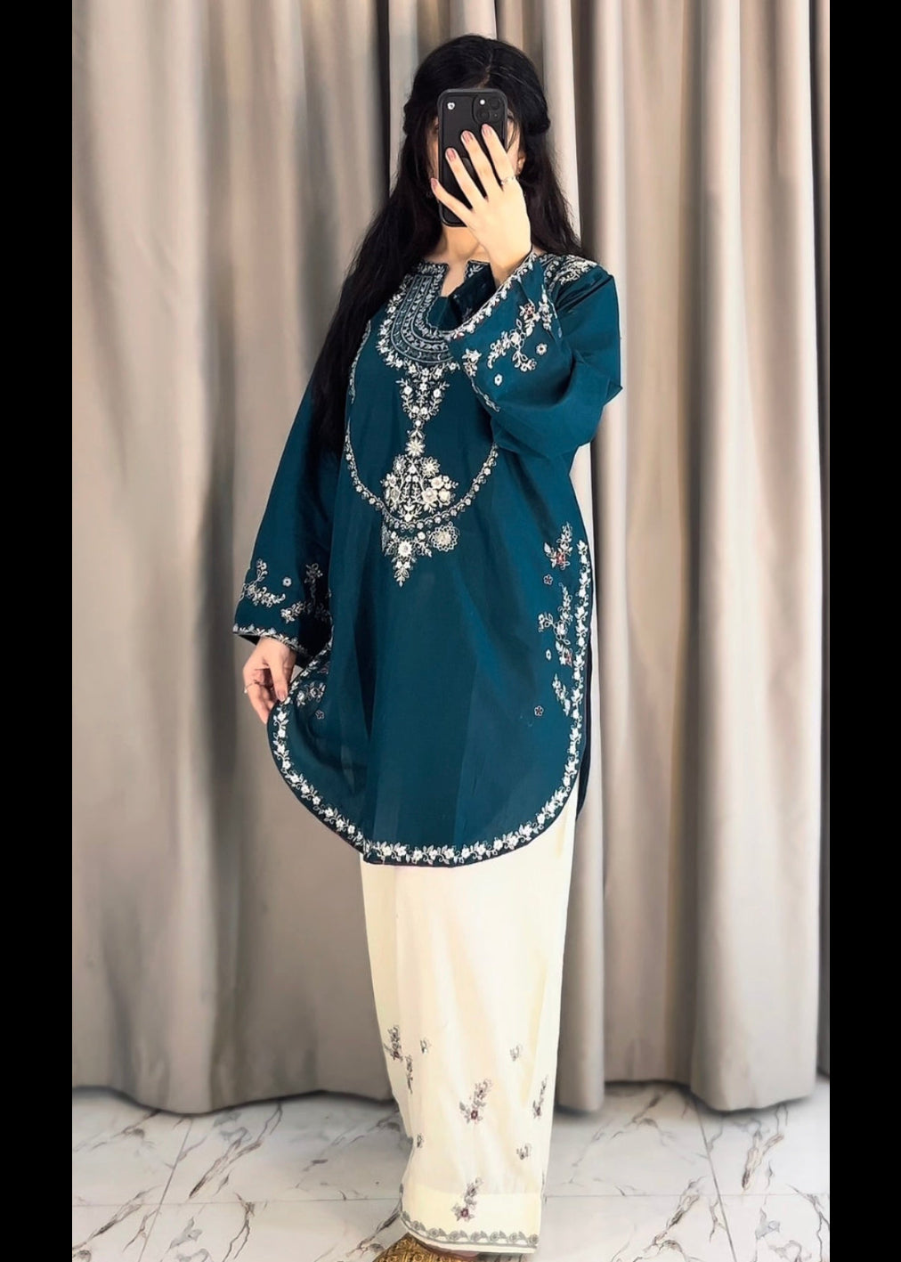 Mehnaaz - 2Pc (Short Shirt with Farshi Shalwar)