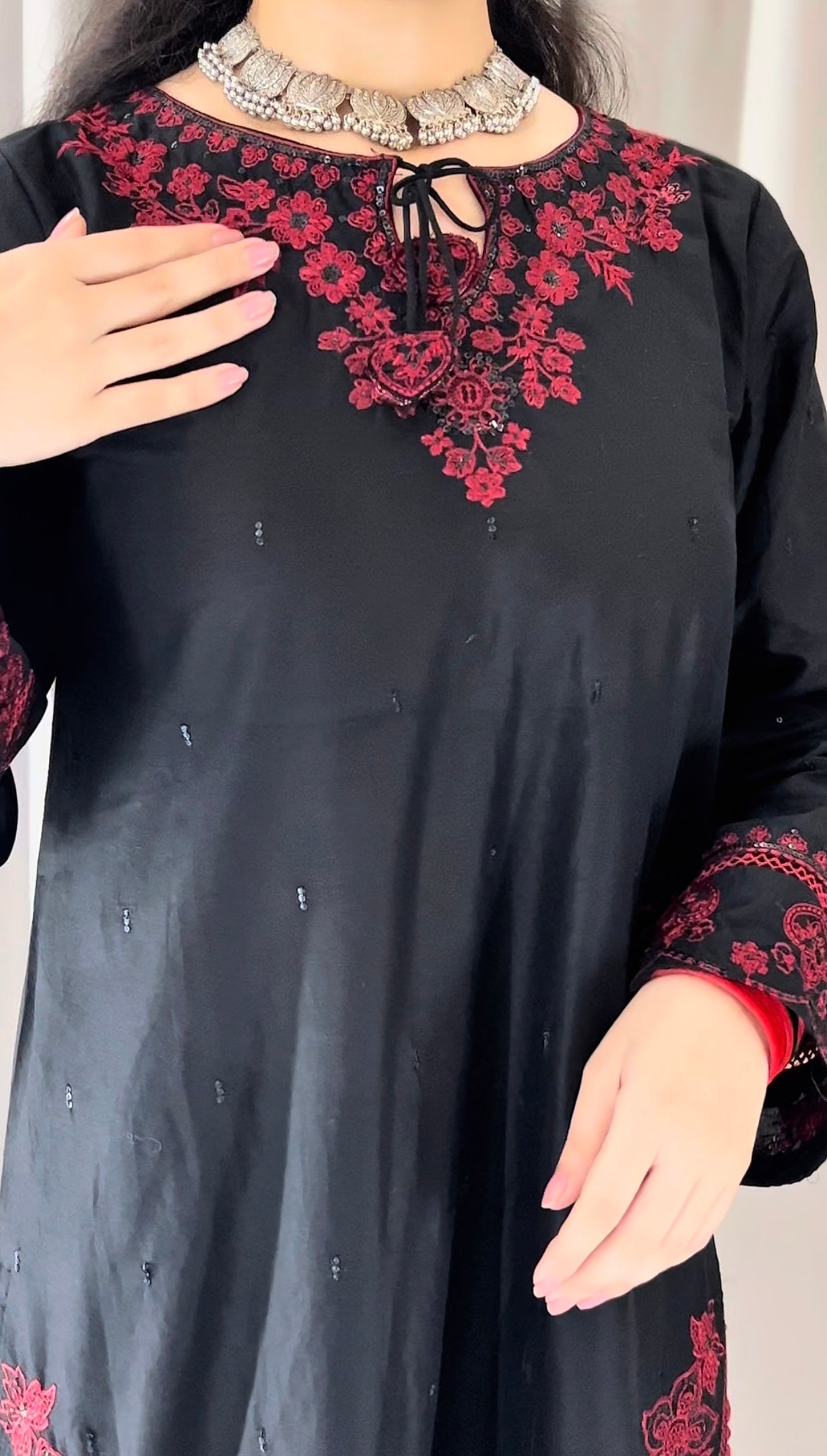 Juliet Black Embroidered 2PC