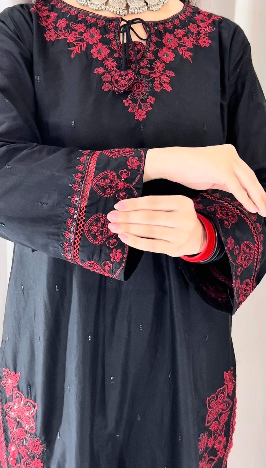 Juliet Black Embroidered 2PC