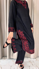 Juliet Black Embroidered 2PC (26NS015)