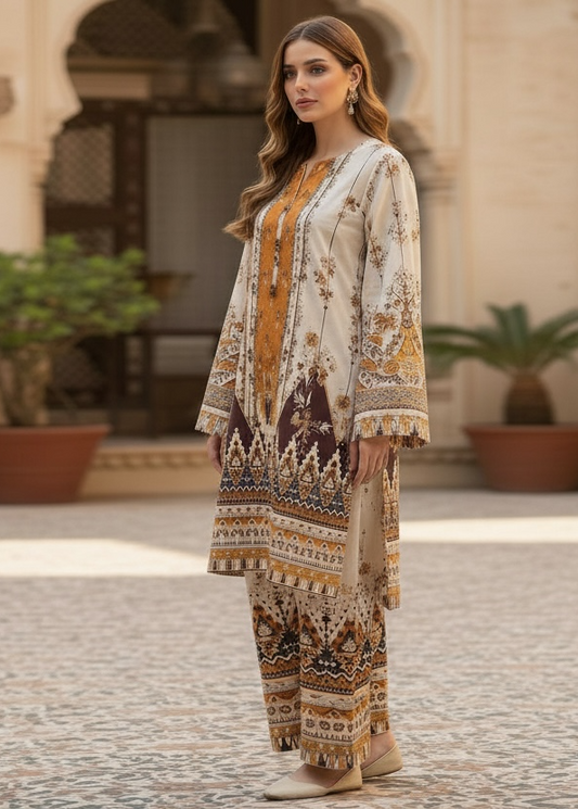 Sunflower print 2 pc