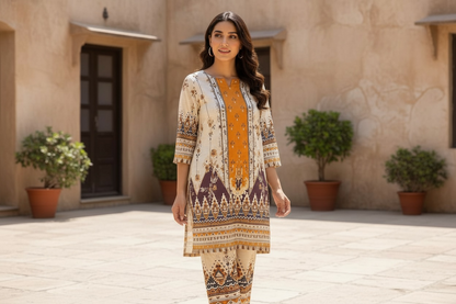 Sunflower print 2 pc