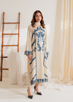 Moon off white Embroidered 3PC
