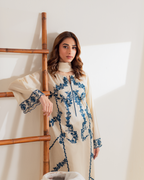 Moon off white Embroidered 3PC