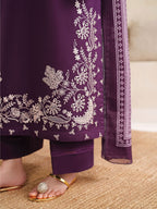 Ruby  Embroidered 3 pc