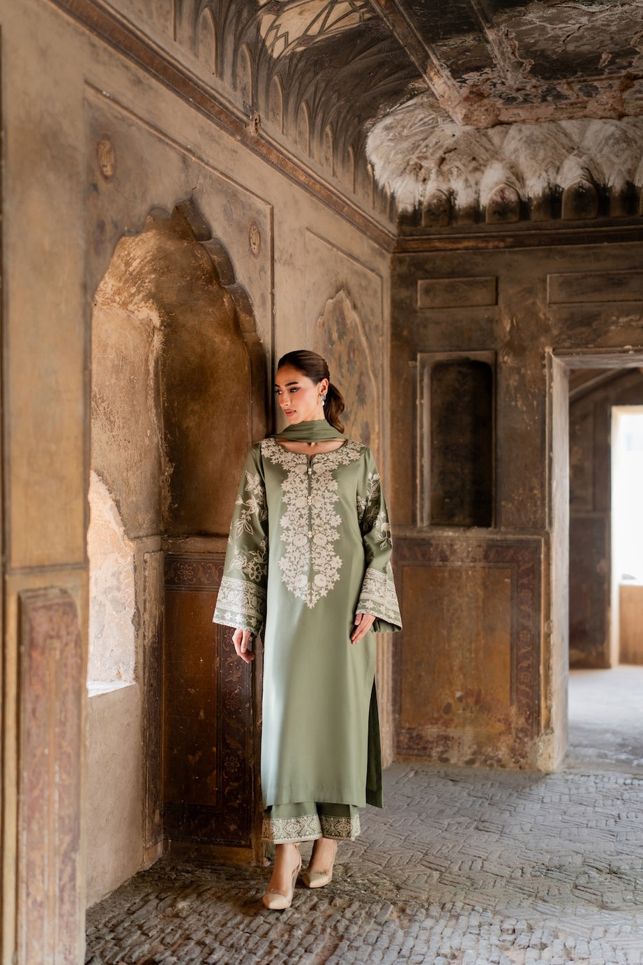 shanzey Embroidered 3 pc