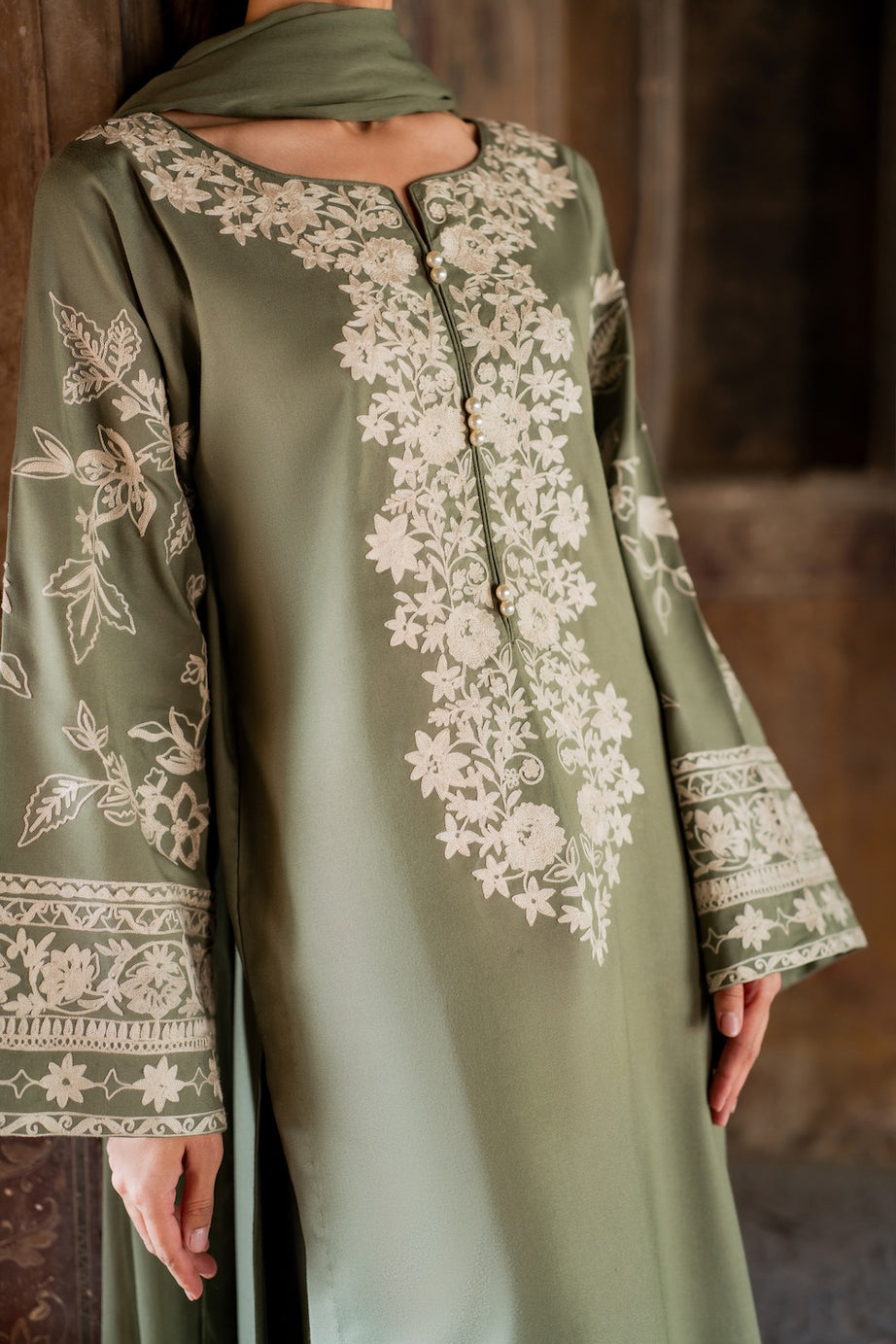 shanzey Embroidered 3 pc