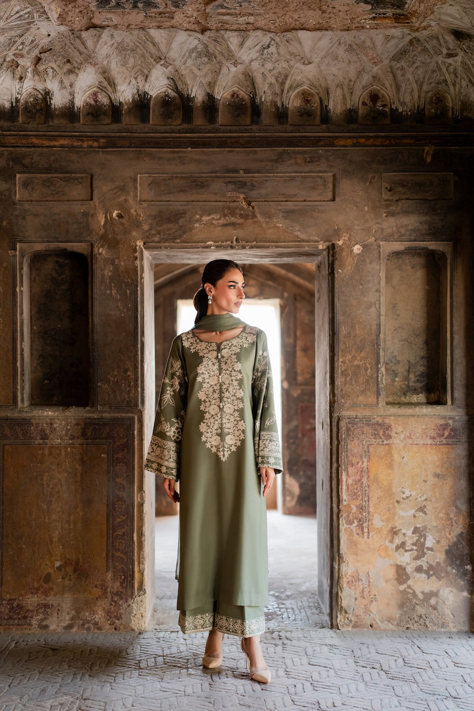 shanzey Embroidered 3 pc