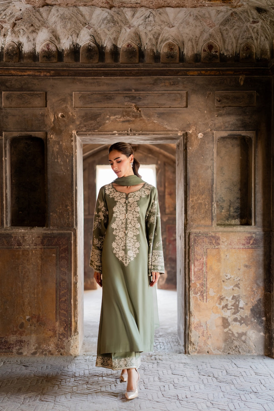 shanzey Embroidered 3 pc