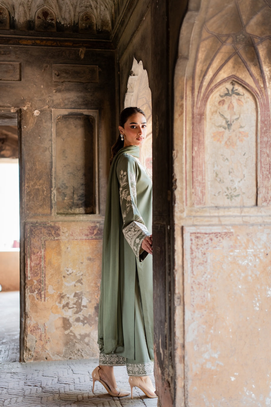 shanzey Embroidered 3 pc