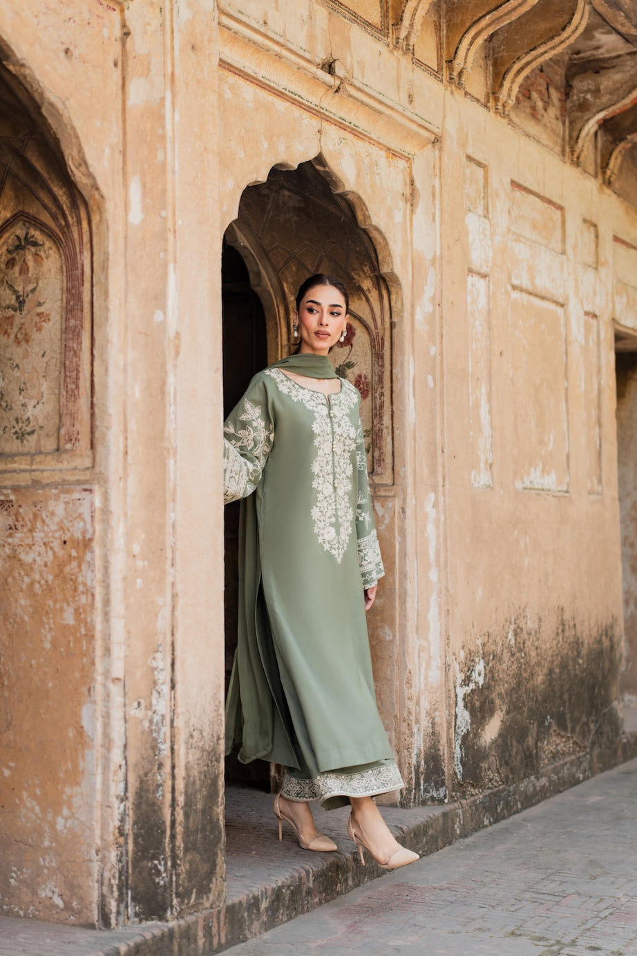 shanzey Embroidered 3 pc