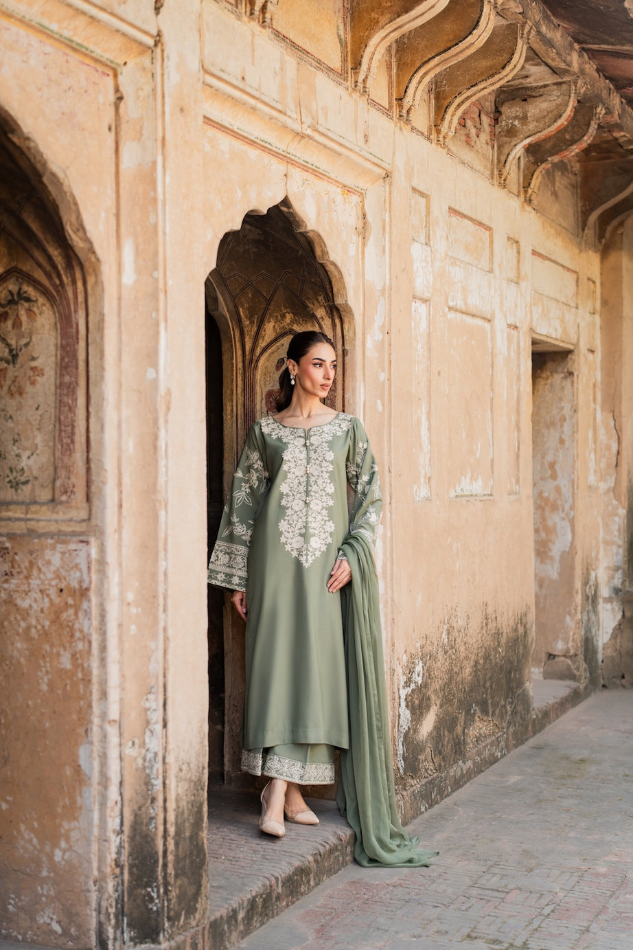 shanzey Embroidered 3 pc