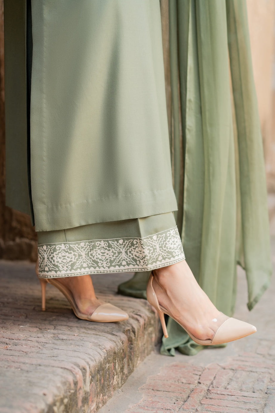 shanzey Embroidered 3 pc