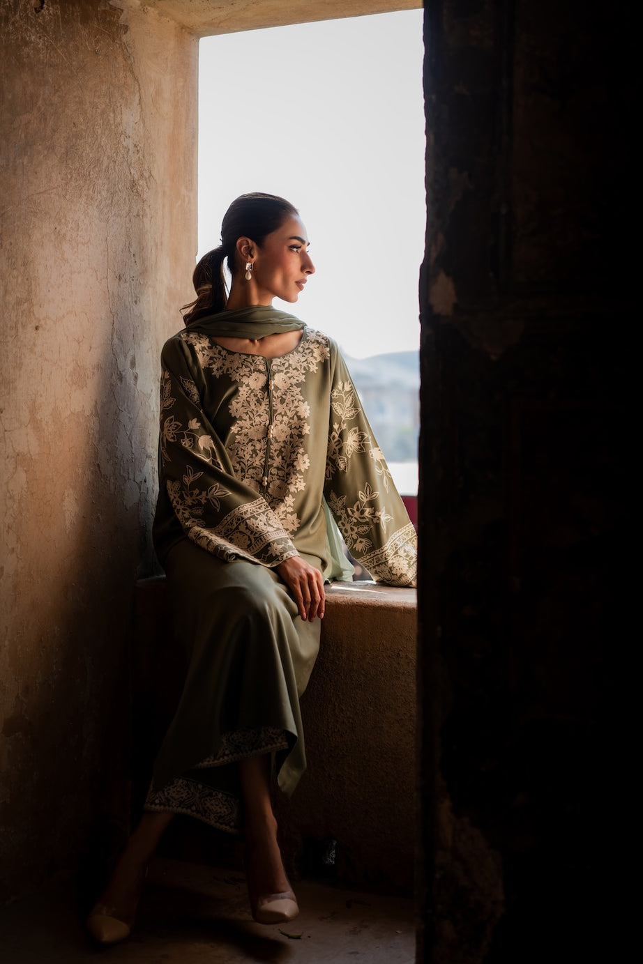 shanzey Embroidered 3 pc