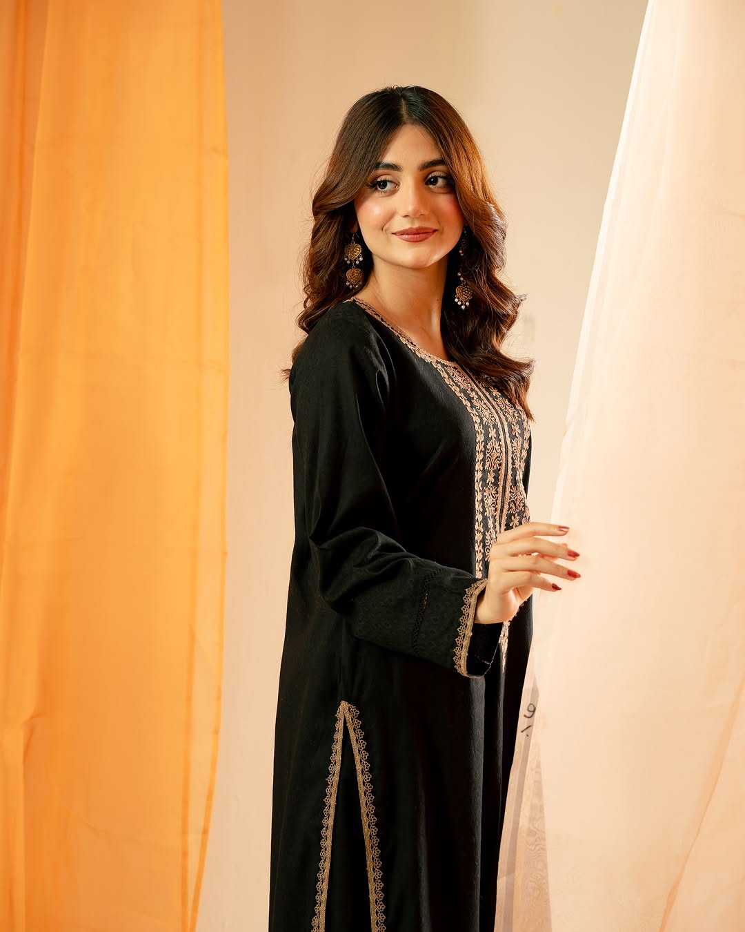 Royal Black Embroidered 2PC