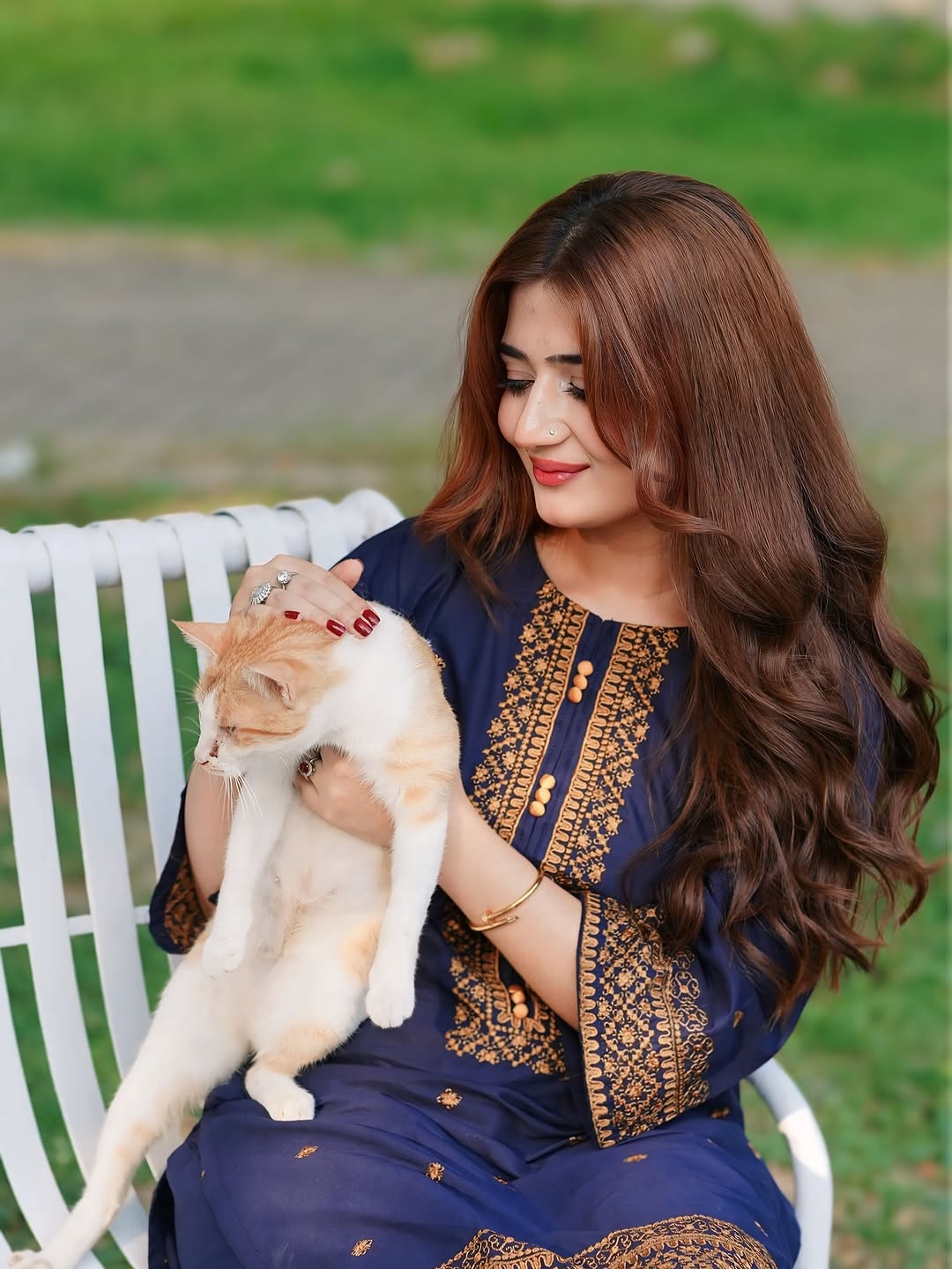 Royal  Blue Embroidered 2 piece