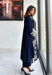 Aarzoo Blue   Embroidered 3 pc 26NS001