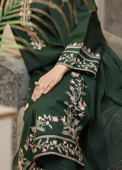 Pine Green Embroidered 3PC
