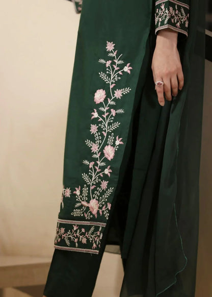 Pine Green Embroidered 3PC